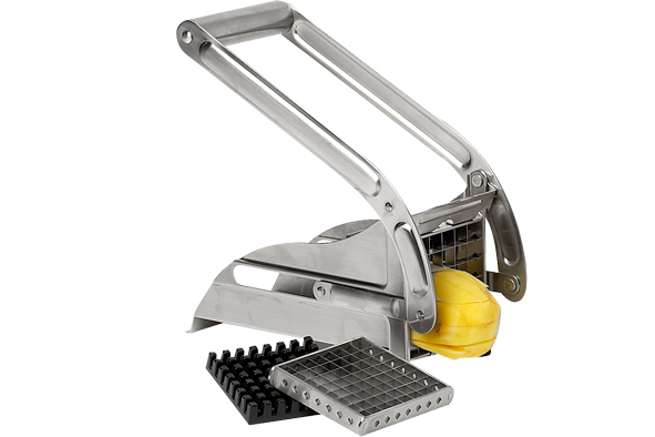 Frittenschneider C&T Edelstahl + 2 Messer